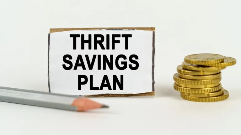 Thrift Savings Plan, coins and pencil